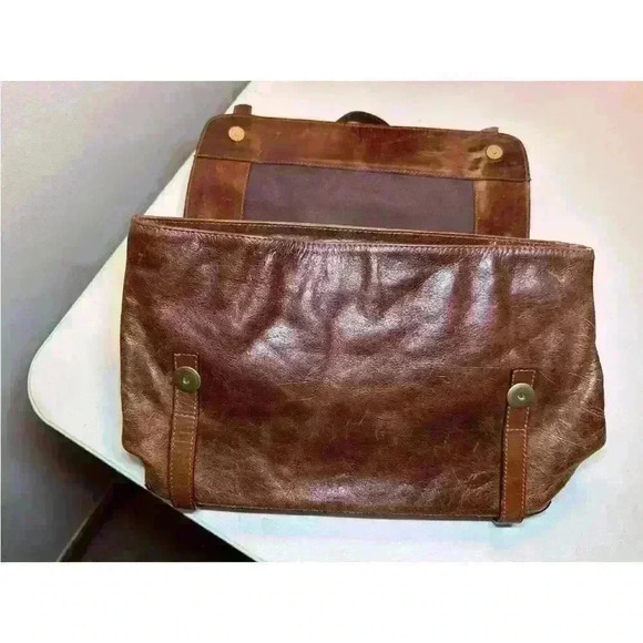 Genuine Brown Leather Purse/Handbag Made In Brazil - Picture 7 of 8